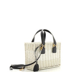 Mark Cross Manray Tote Rattan Wicker Small
