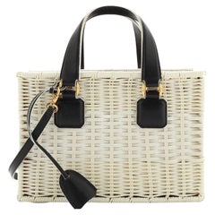 Mark Cross Manray Tote Rattan Wicker Small