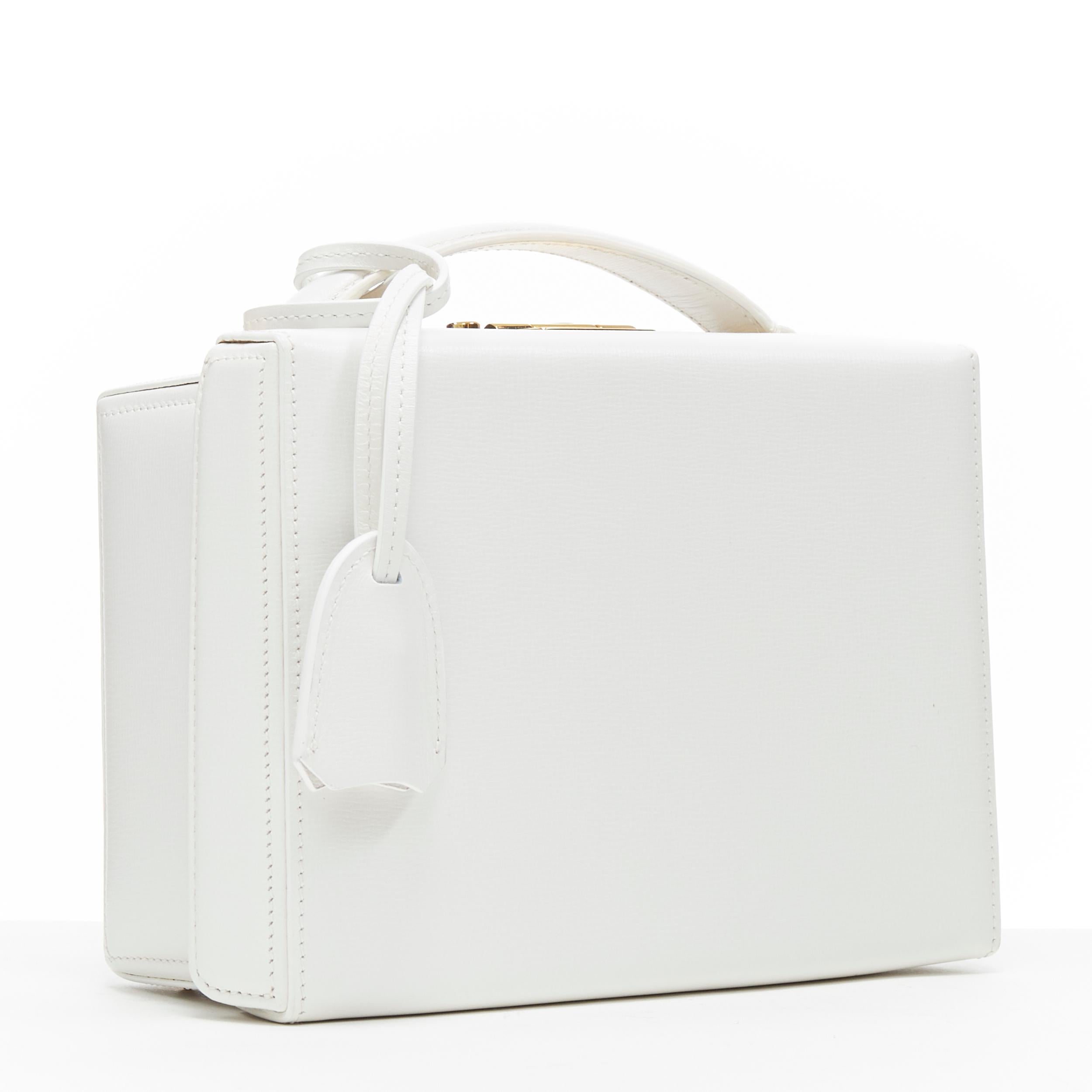 small white purse with handles