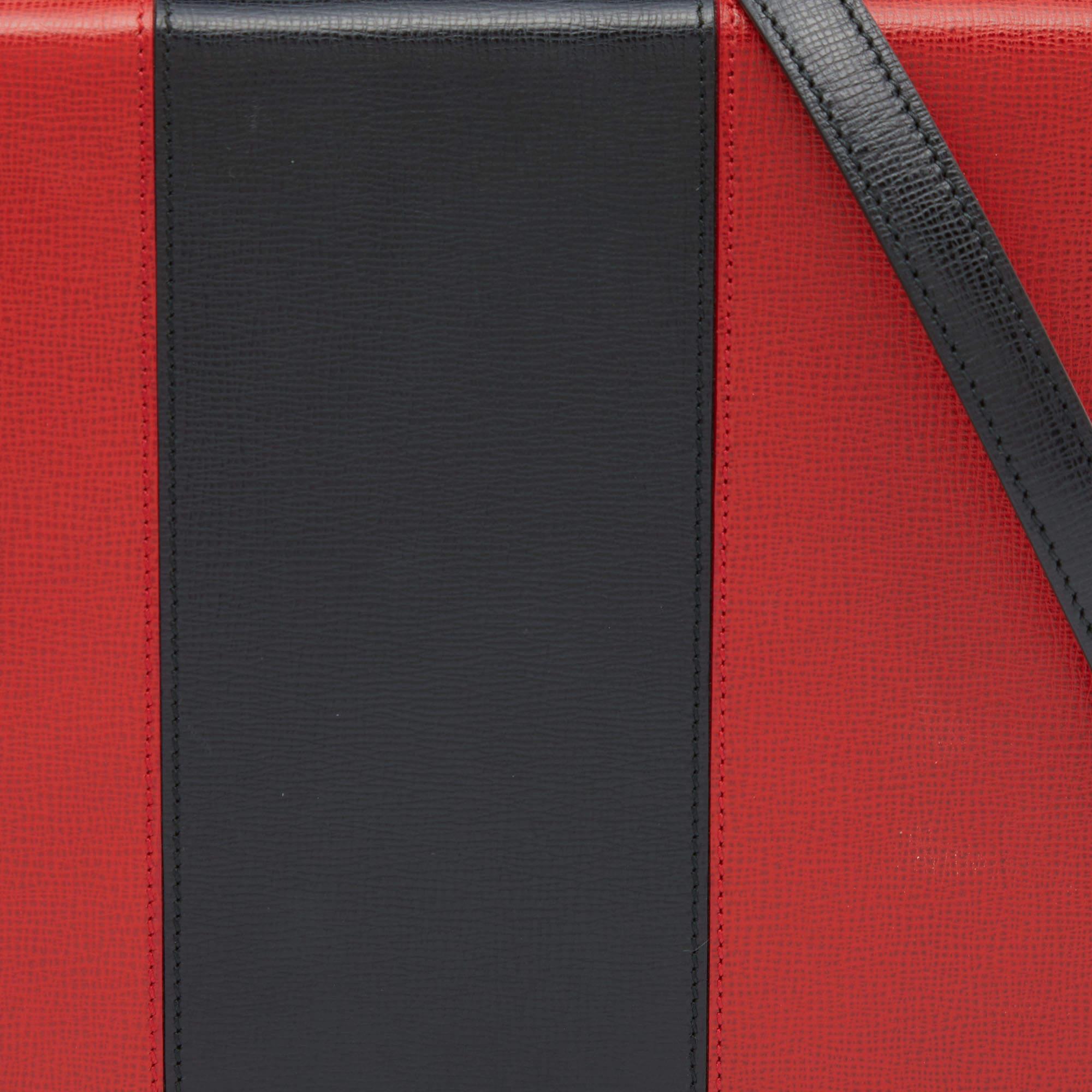 Mark Cross Tri Color Leather Grace Box Top Handle Bag 2