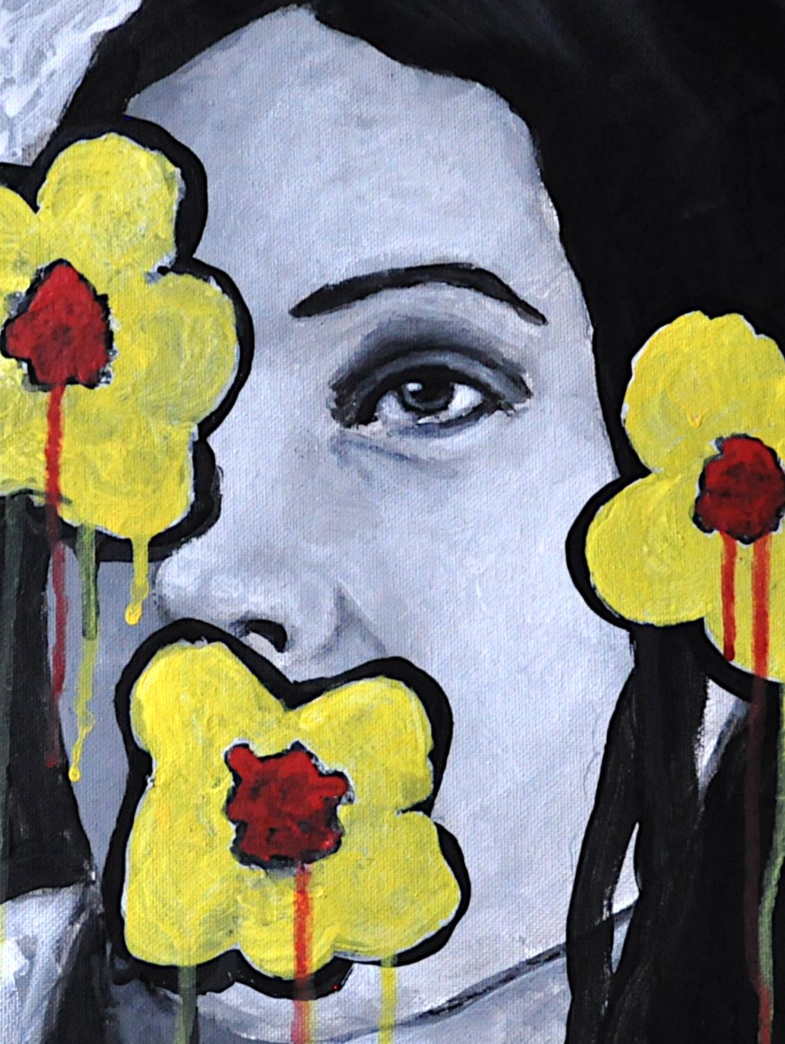19 de agosto de 1998 (Serie 98-99), Pintura original - Portrait Painting Gris de Mark Cudd