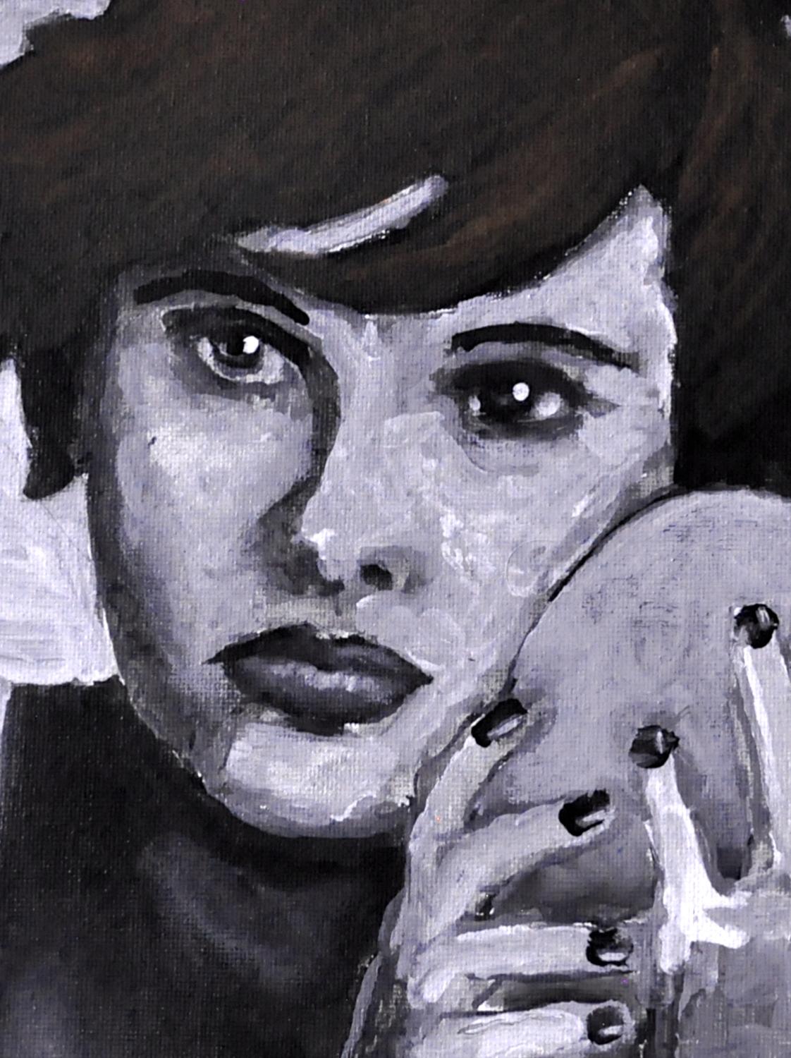 Februar 18. Februar 1999 (98-99 Serie), Originalgemälde (Schwarz), Figurative Painting, von Mark Cudd