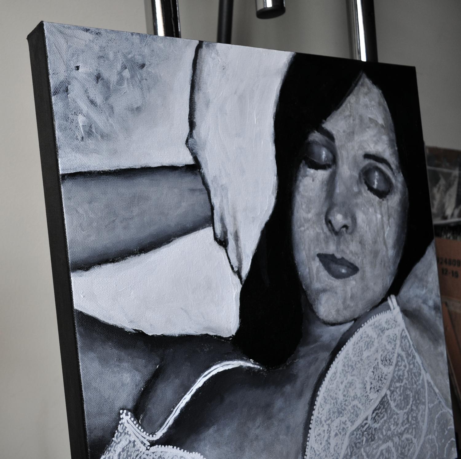 Reziprozität ist Pflicht (Serie 98-99), Originalgemälde – Painting von Mark Cudd