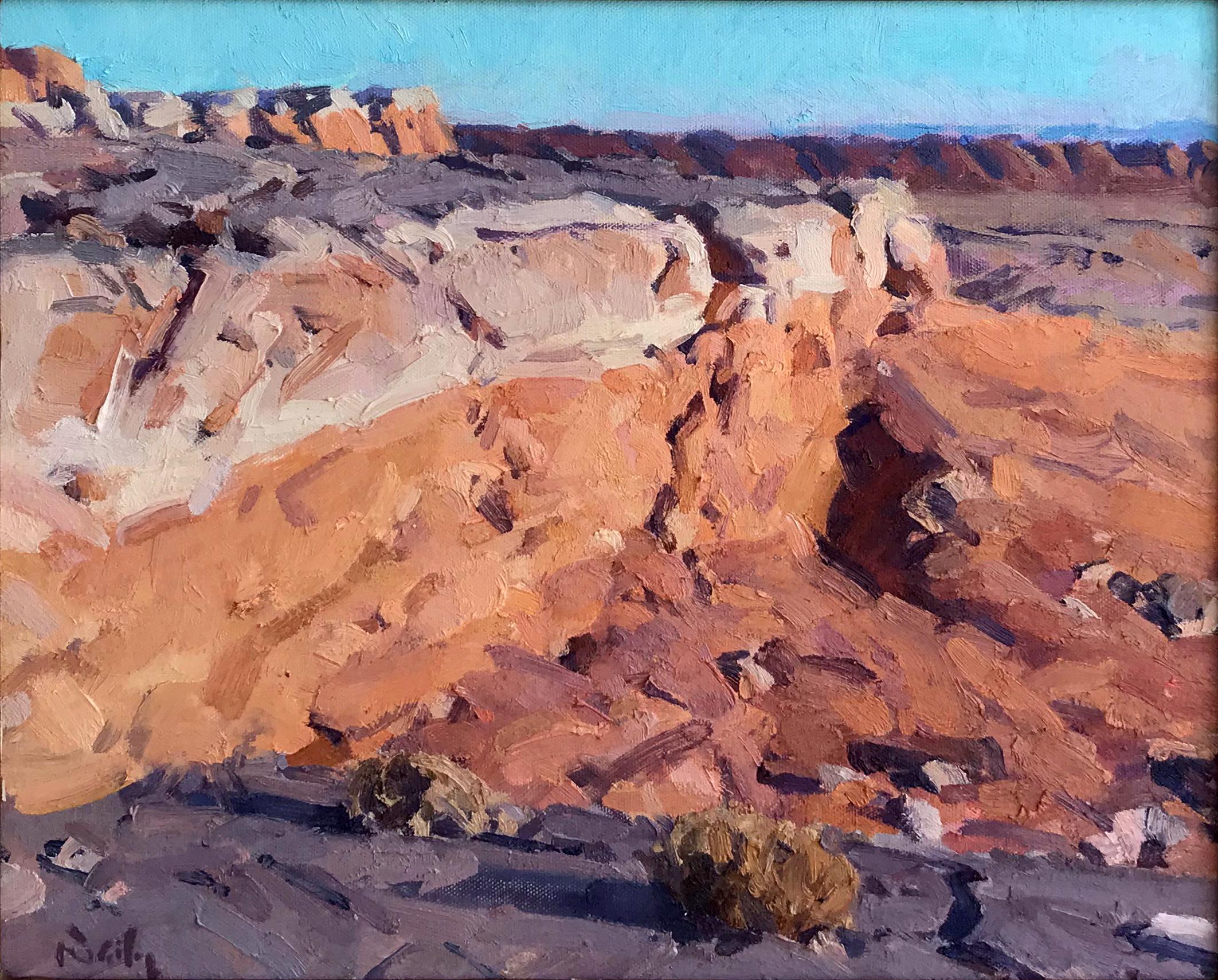 Mark Daily Landscape Painting – „Facing the Setting Sun“ Ölgemälde