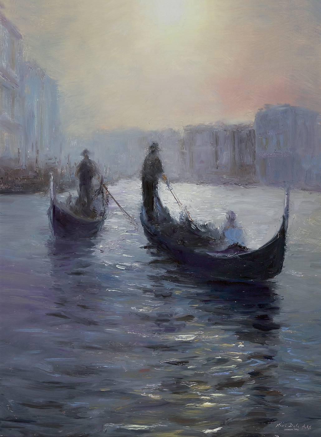 Mark Daly Landscape Painting - Impression, Venice Sunset