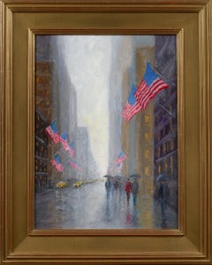 Mark Daly, Rainy Day Flags, New York City, 2019