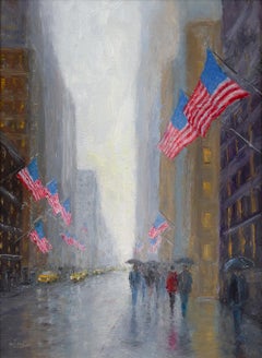 Mark Daly, Rainy Day Flags, New York City, 2019