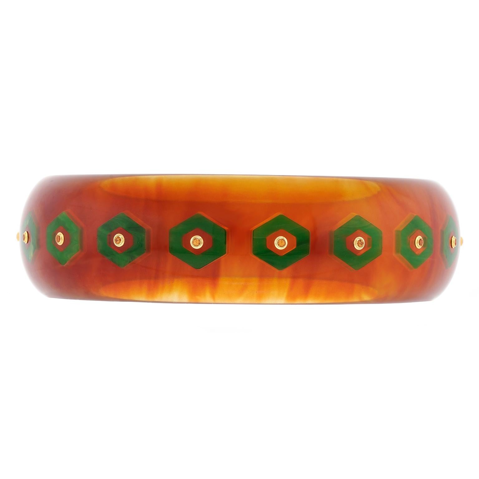 Bracciale Catalin di Mark Davis con granati spessartite in vendita 2