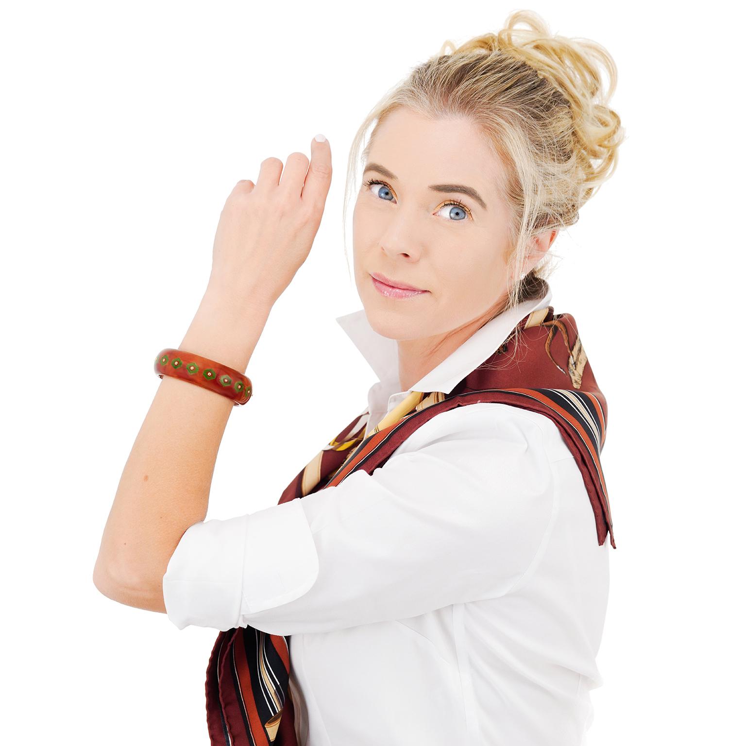 Bracciale Catalin di Mark Davis con granati spessartite in vendita 3