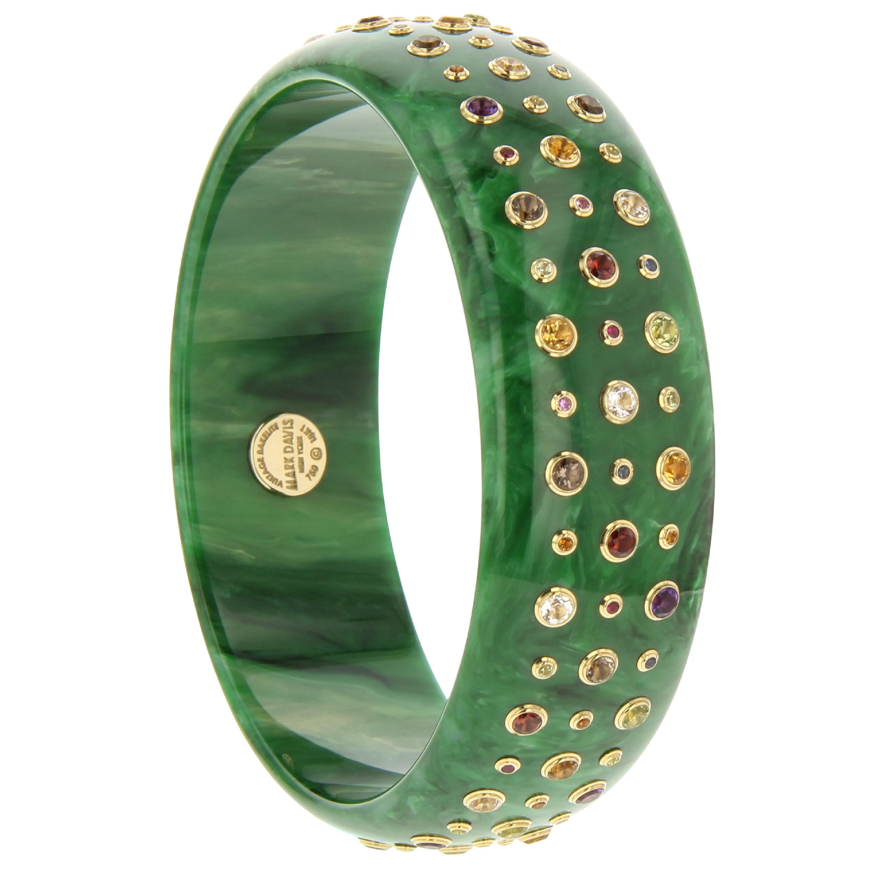 green bakelite bracelet