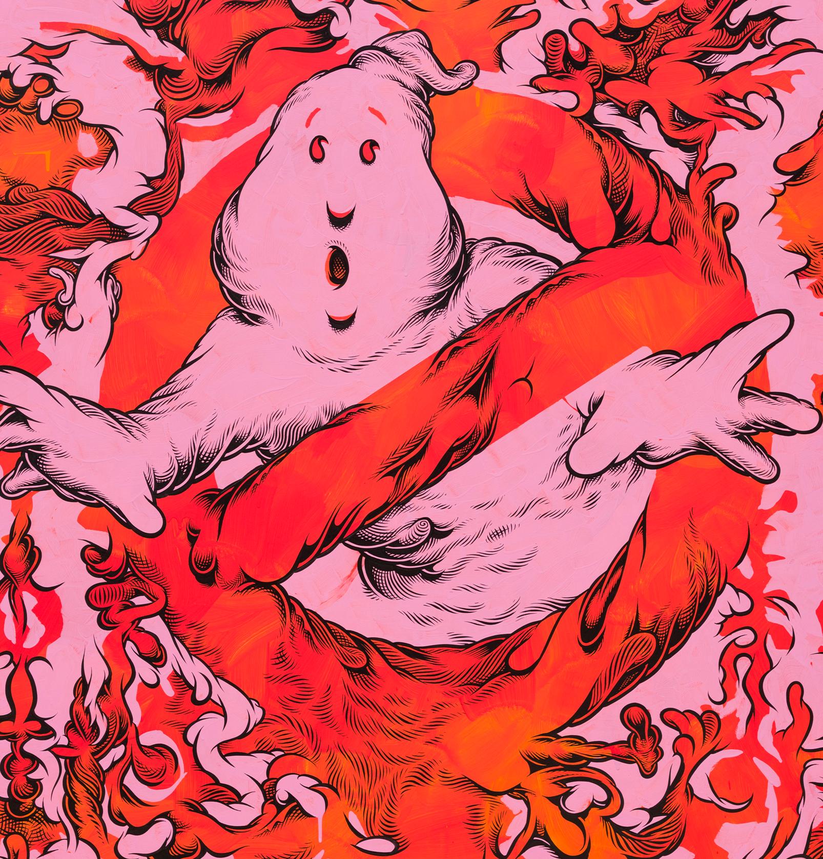 Quadro astratto contemporaneo Ghostbusters 