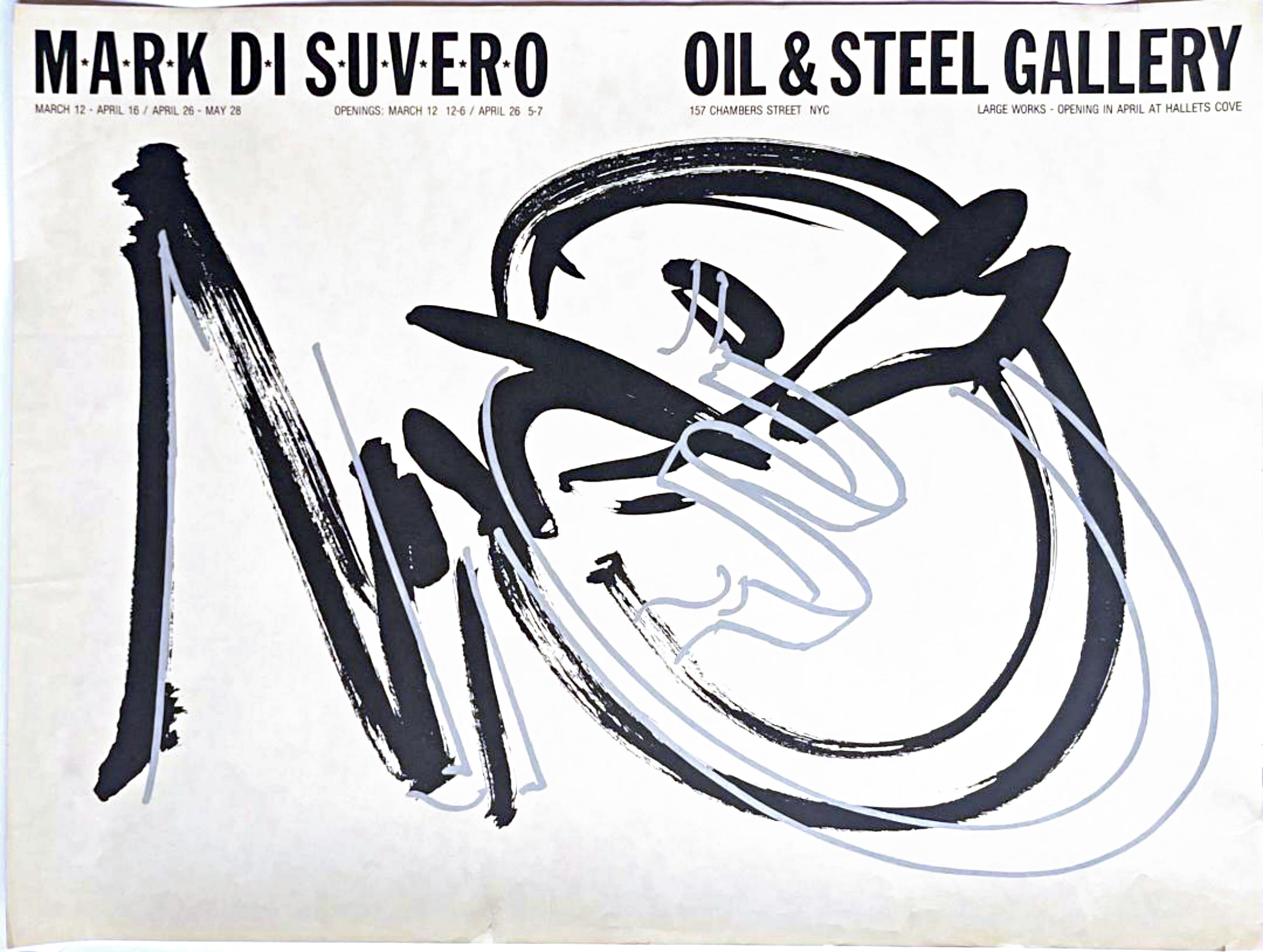 Mark di Suvero, cartel original de la exposición Oil & Steel Gallery, Tribeca NY años 80 en venta 1