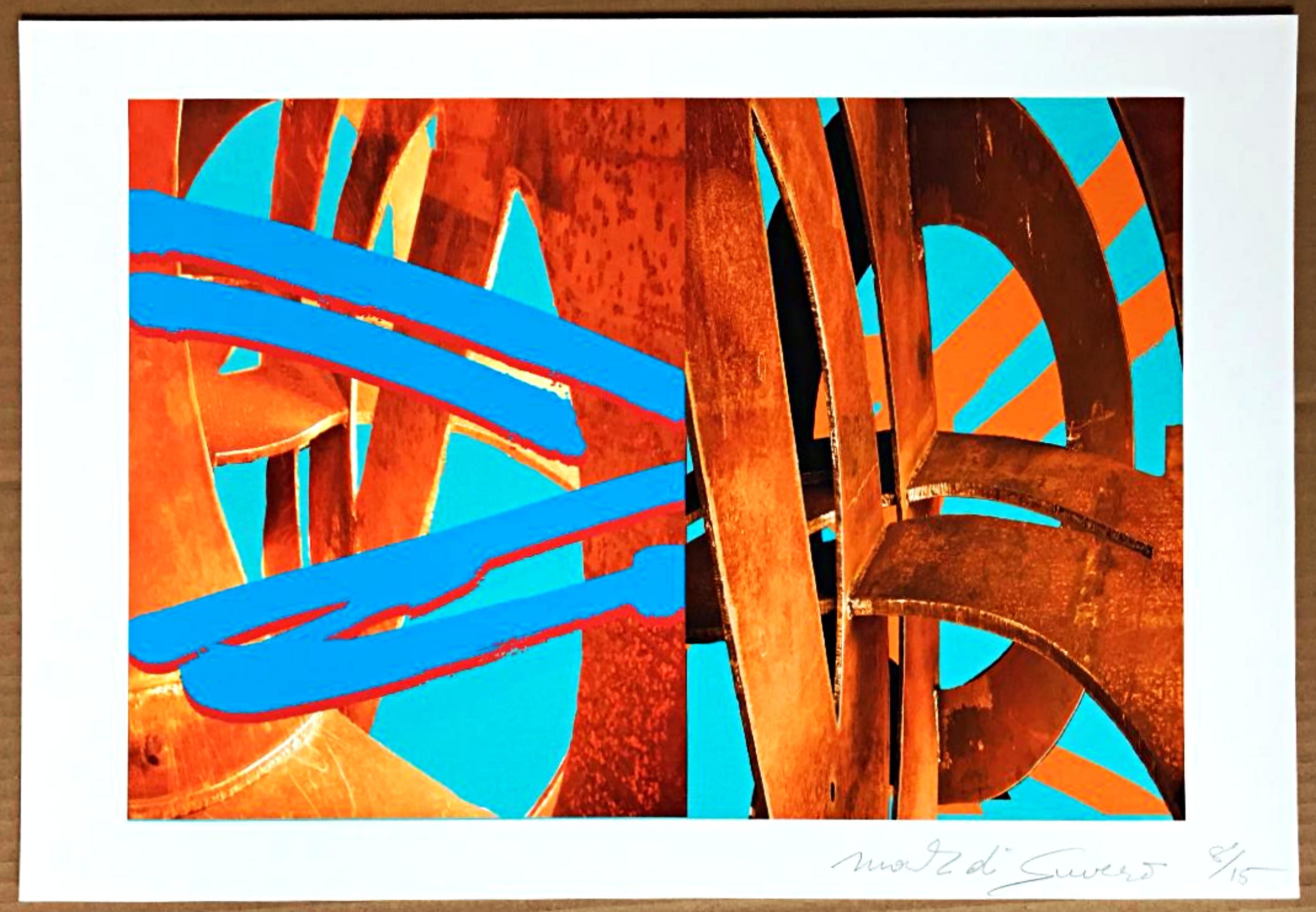 Mark di Suvero Abstract Print - Papillon, signed Abstract Expressionist print Lt of only 15 by renowned sculptor