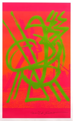 Untitled, 2000, by Mark di Suvero (pink and orange abstract)