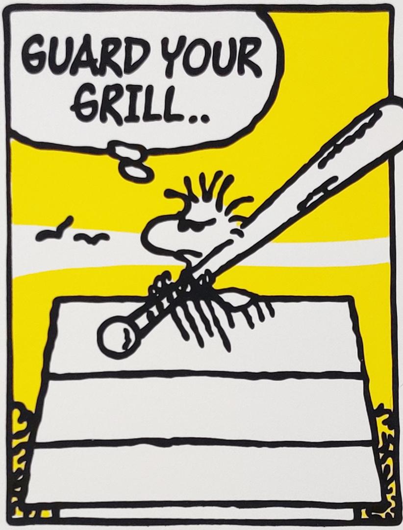 Guarda tu parrilla (Travieso por naturaleza) de Mark Drew, Urban Street Art Print en venta 1