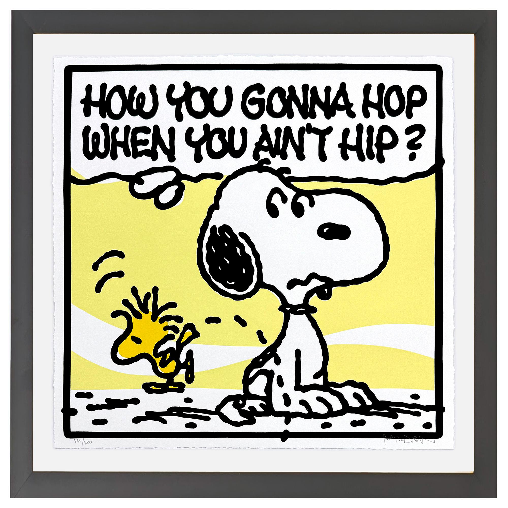 Portrait Print de Mark Drew - Hop Hip - Common, Serigrafía firmada a mano, 131/200, 25x25 Pulgadas