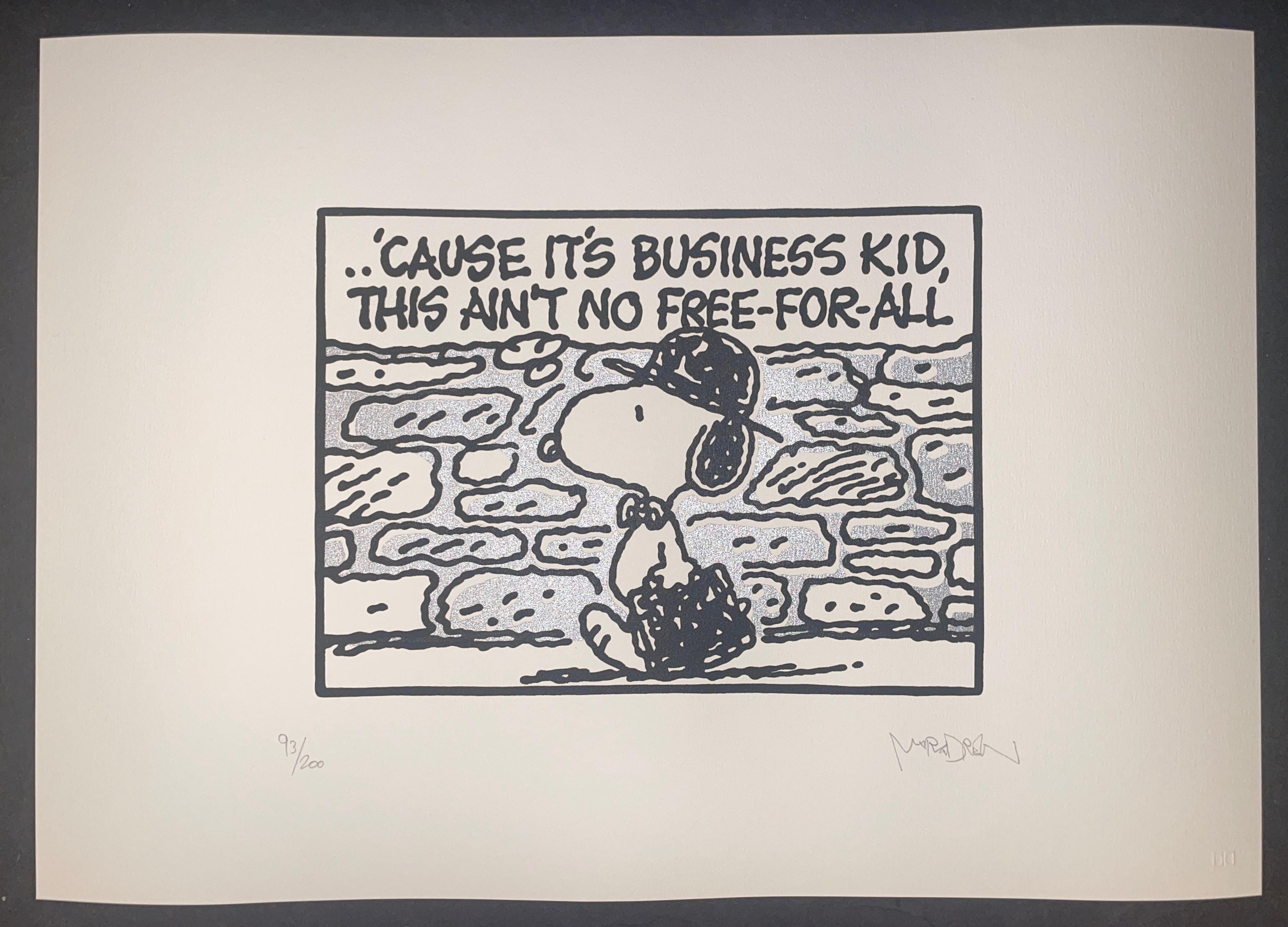Mark Drew — Business Kid (Gangstarr), Silver Metallic Variant Street Art Rap