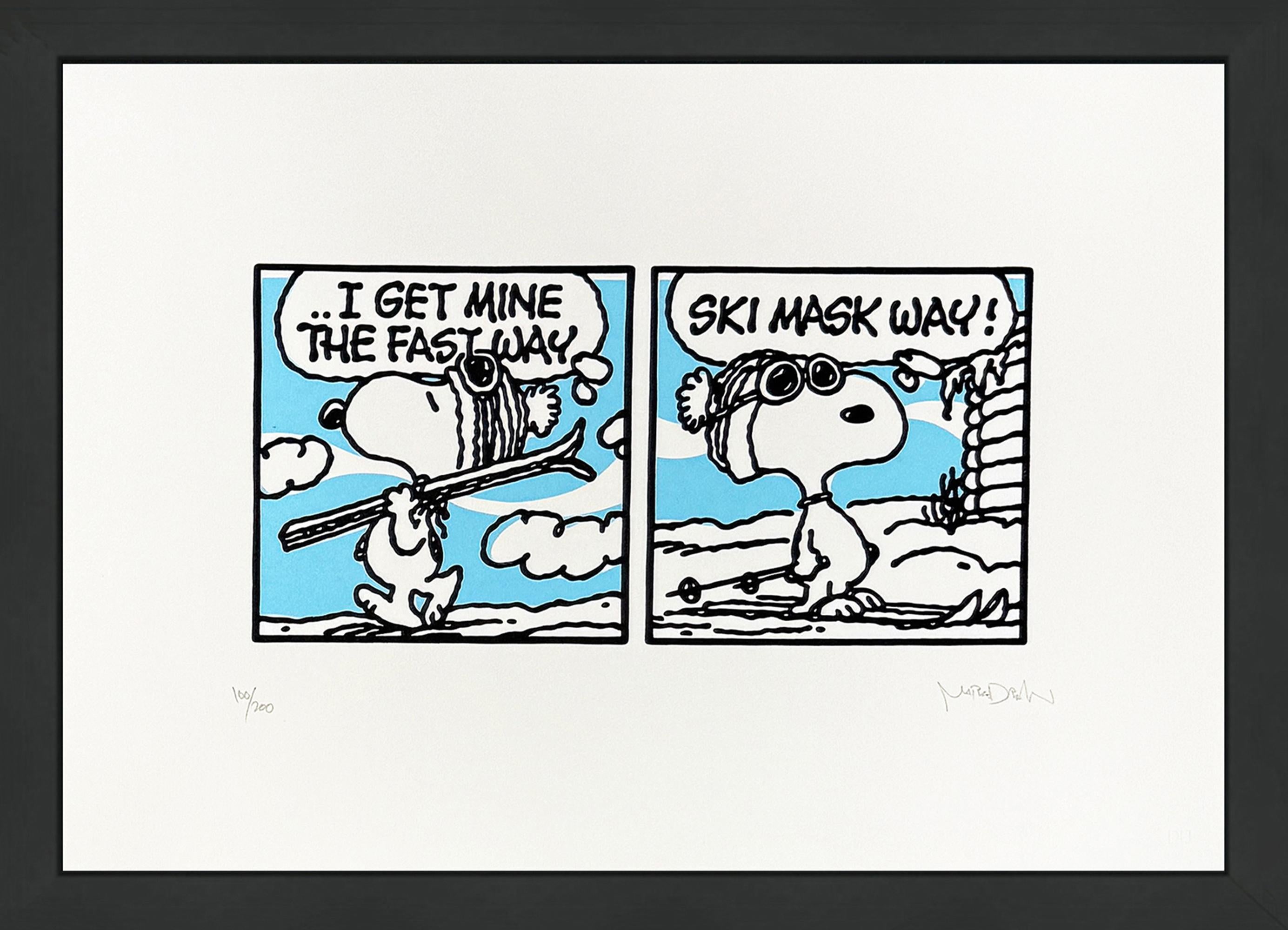 Mark Drew Figurative Print – Ski Mask Way - 50 Cent, handsignierter Siebdruck, Auflage 100/200, gerahmt
