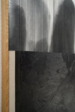 Mark Ebert Løvendahl Minimalist Abstract Black Painting on Cotton Canvas