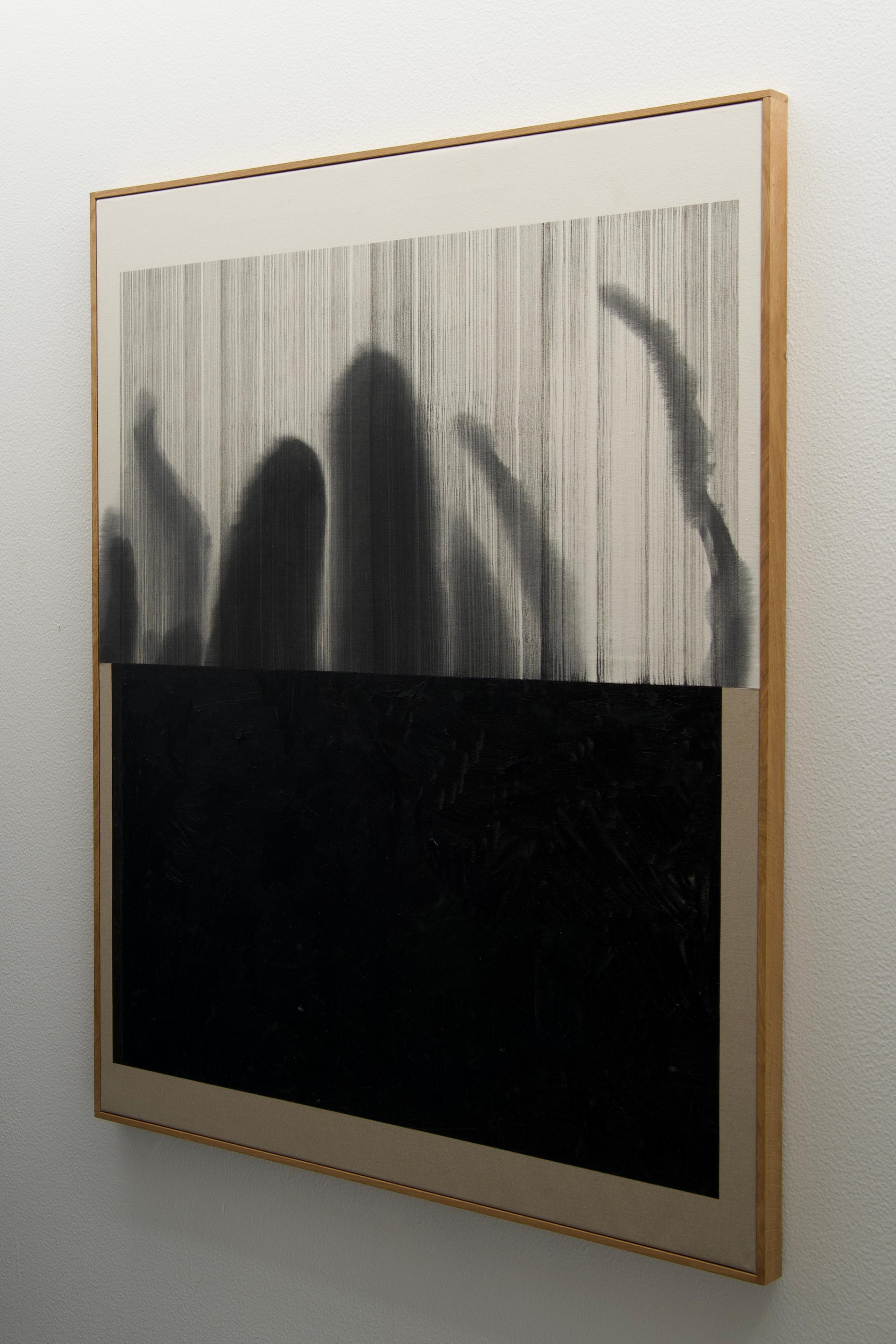 Mark Ebert Løvendahl Peinture abstraite minimaliste noire sur toile de coton en vente 3