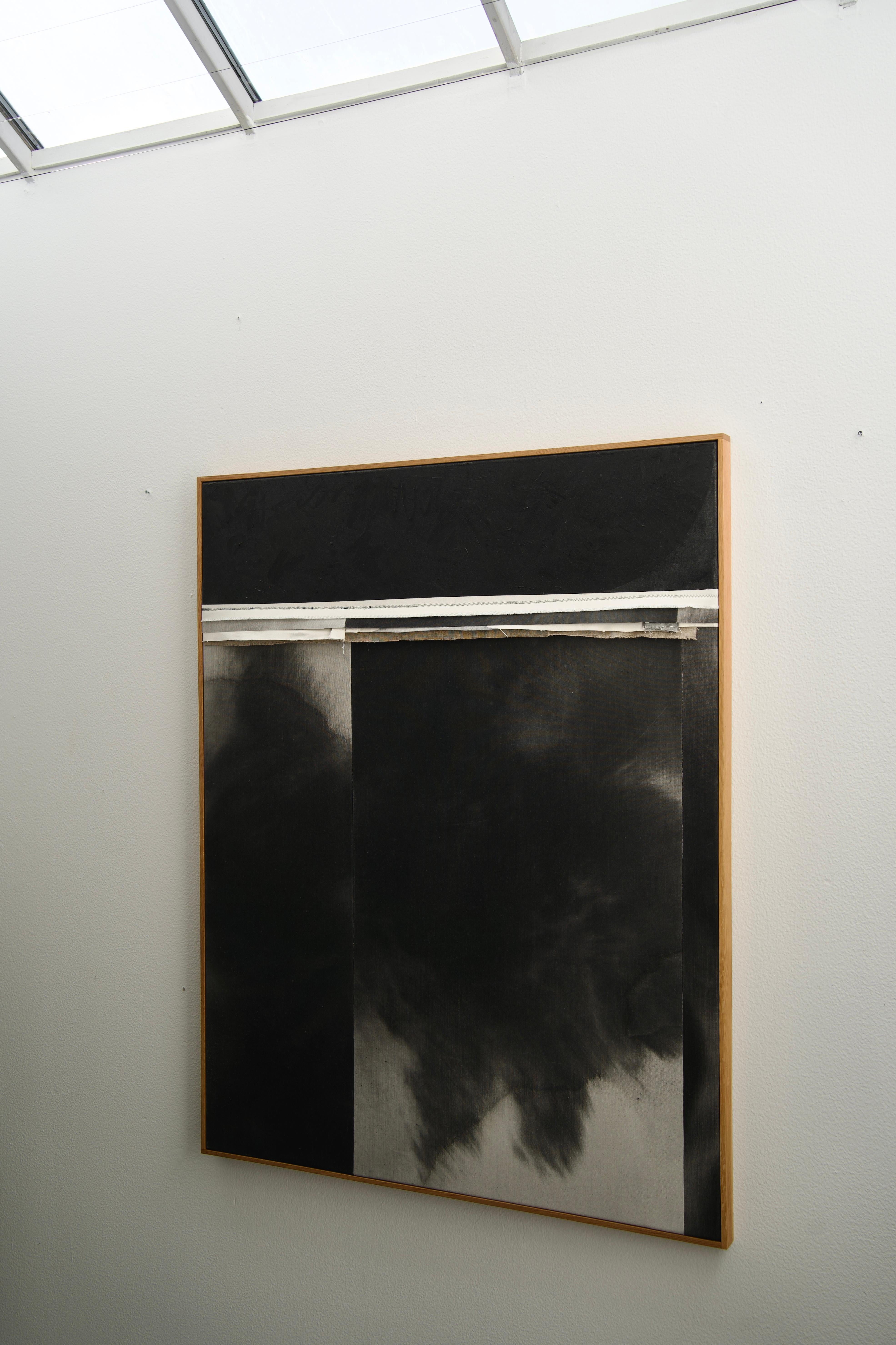 Mark Ebert Løvendahl Minimalistisches Abstraktes Schwarzes Gemälde auf Baumwoll-Leinwand im Angebot 3