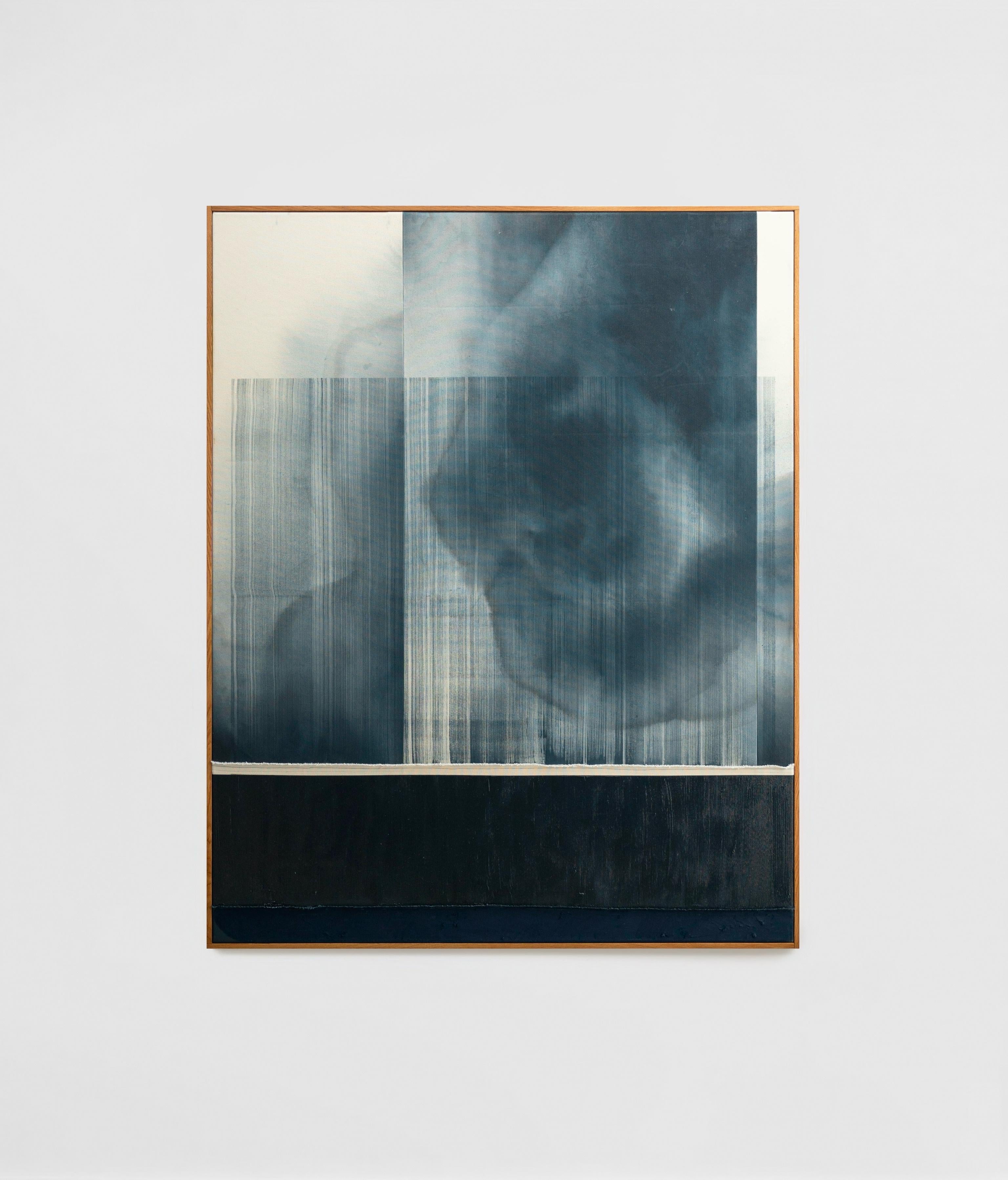 Mark Ebert Løvendahl Minimalistische Abstrakte Blaue Dunkle Malerei auf Baumwoll-Leinwand im Angebot 5