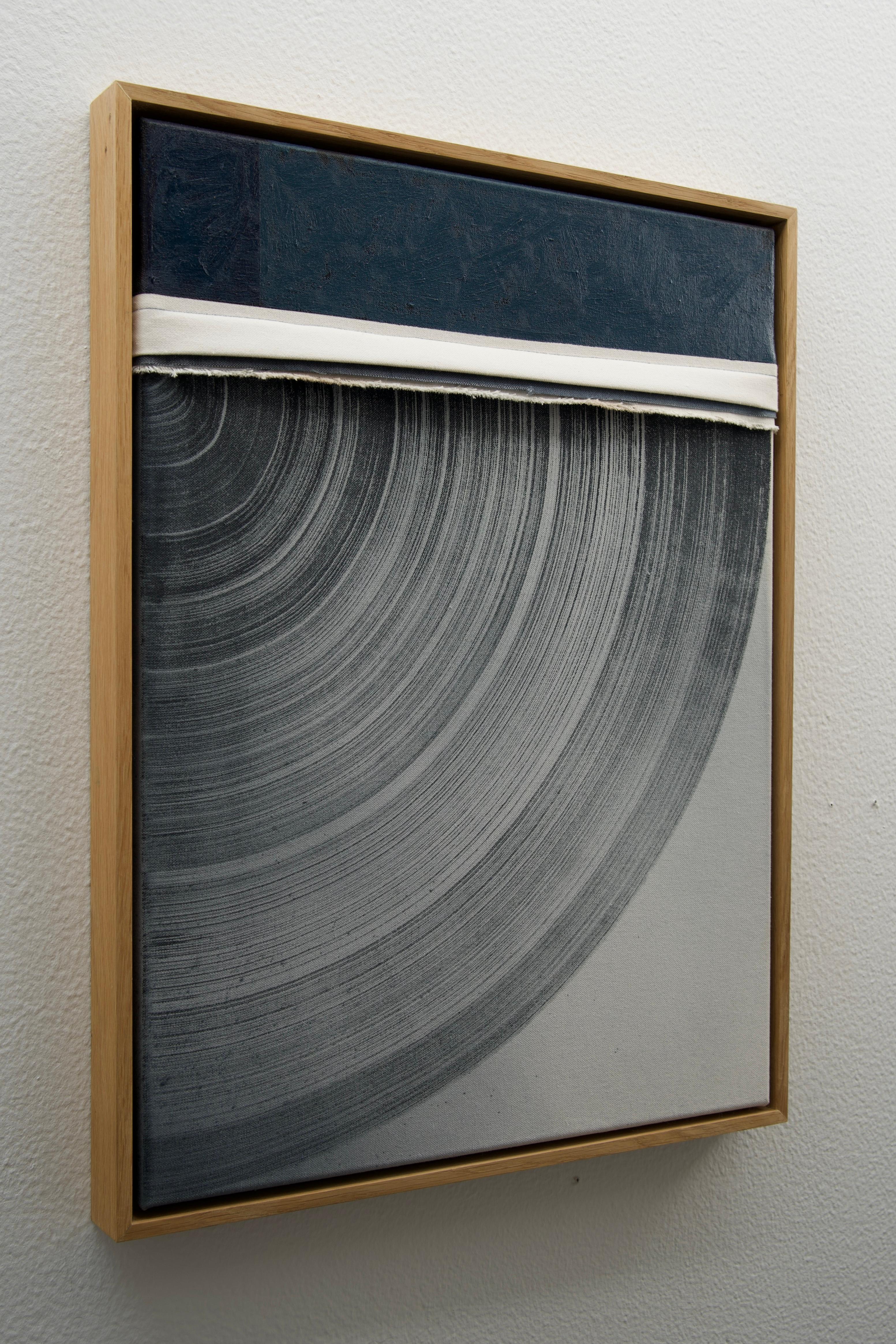 Mark Ebert Løvendahl Peinture abstraite minimaliste sombre sur toile de coton en vente 1