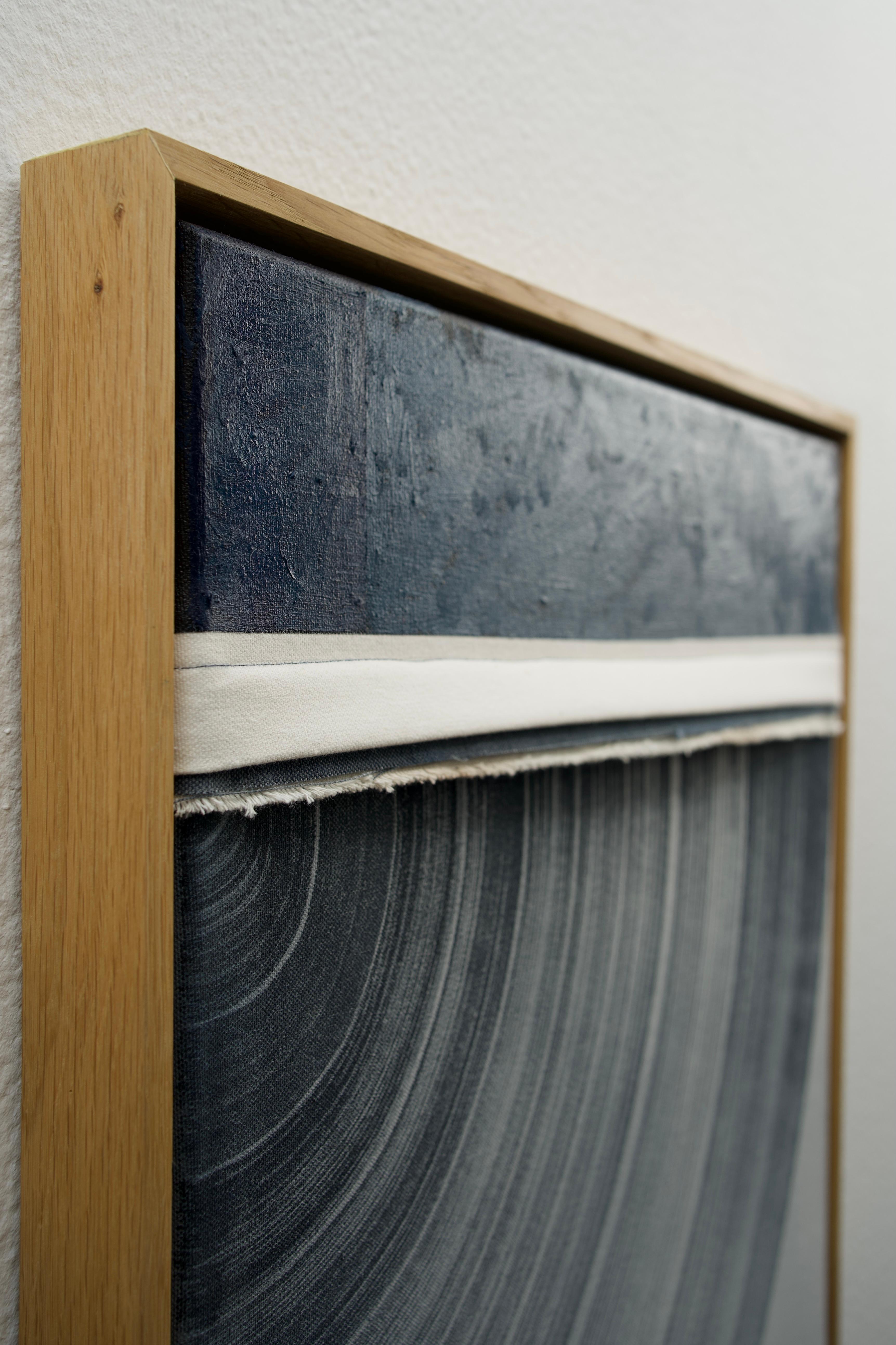 Mark Ebert Løvendahl Peinture abstraite minimaliste sombre sur toile de coton en vente 2