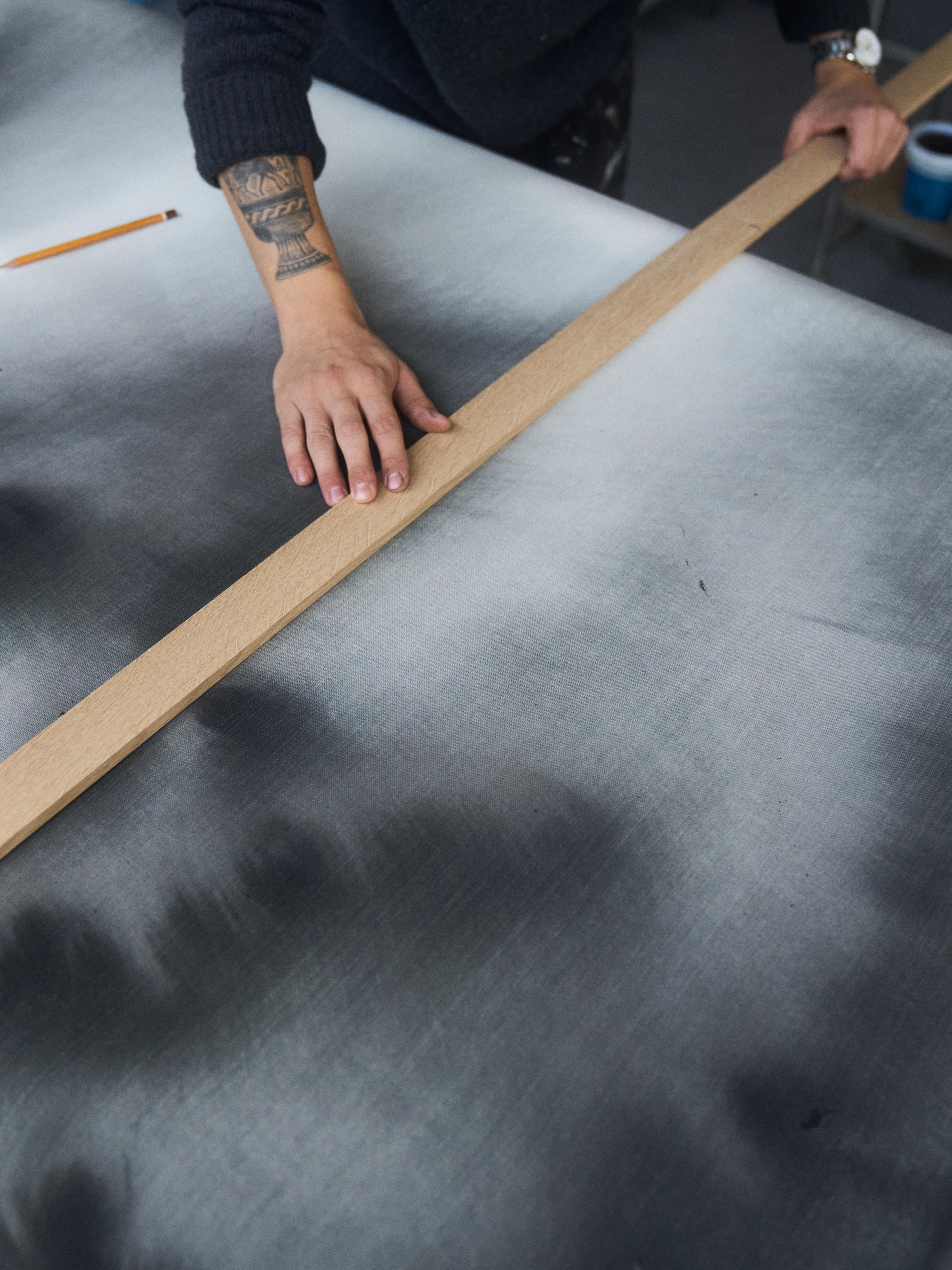 Mark Ebert Løvendahl Peinture abstraite minimaliste sombre sur toile de coton en vente 8