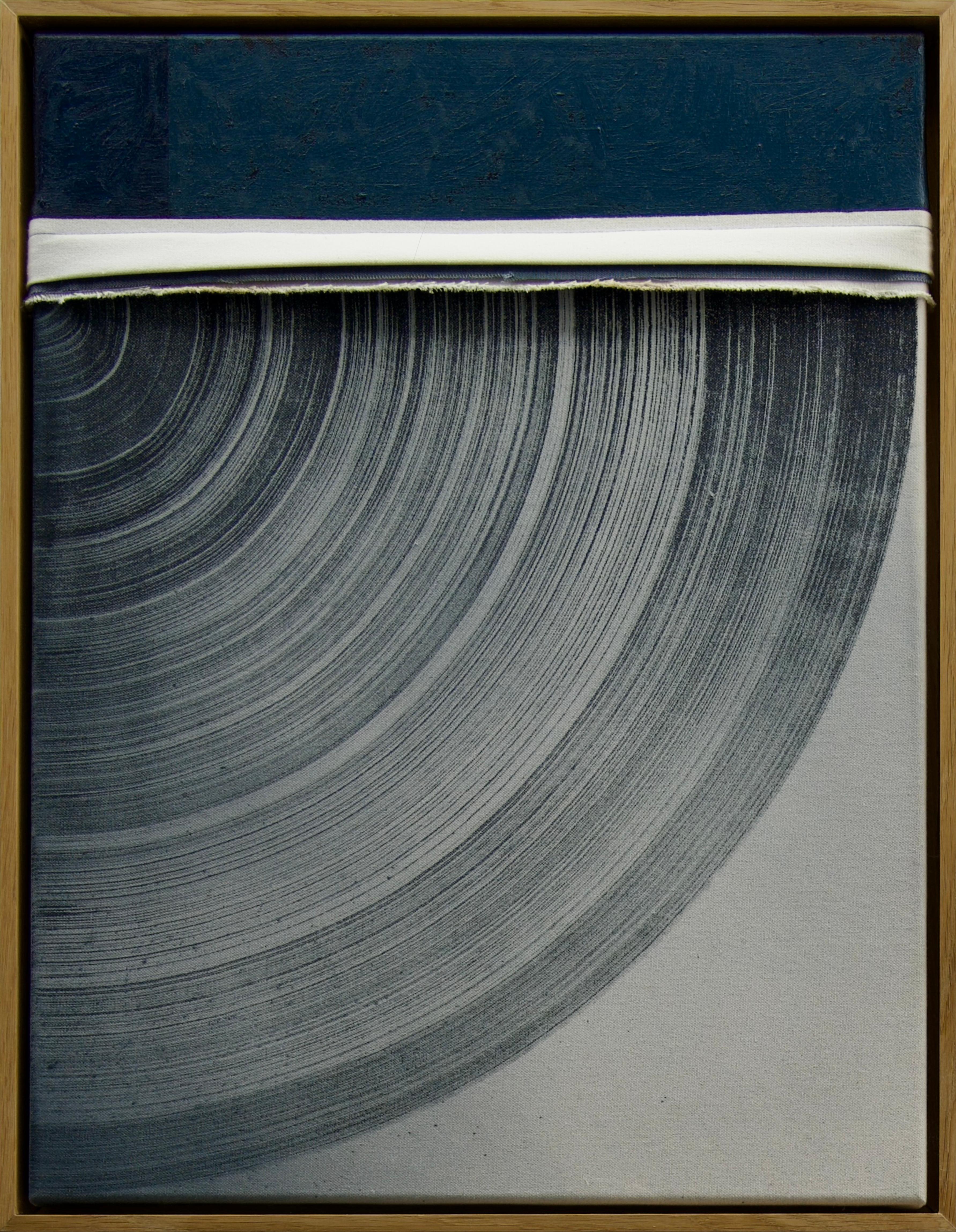 Mark Ebert Løvendahl Peinture abstraite minimaliste sombre sur toile de coton