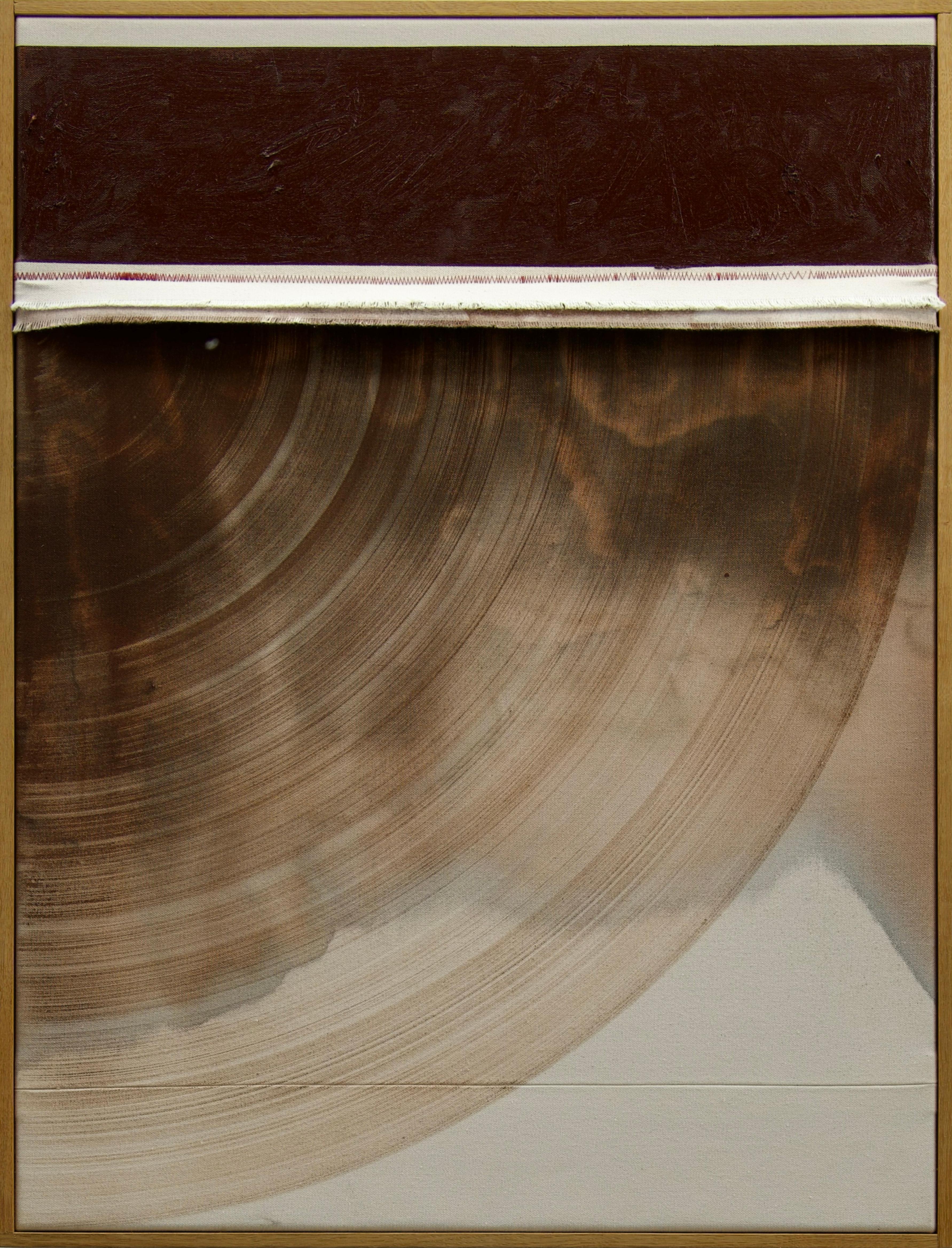 Mark Ebert Løvendahl Peinture abstraite minimaliste rouge foncé sur toile de coton en vente 3