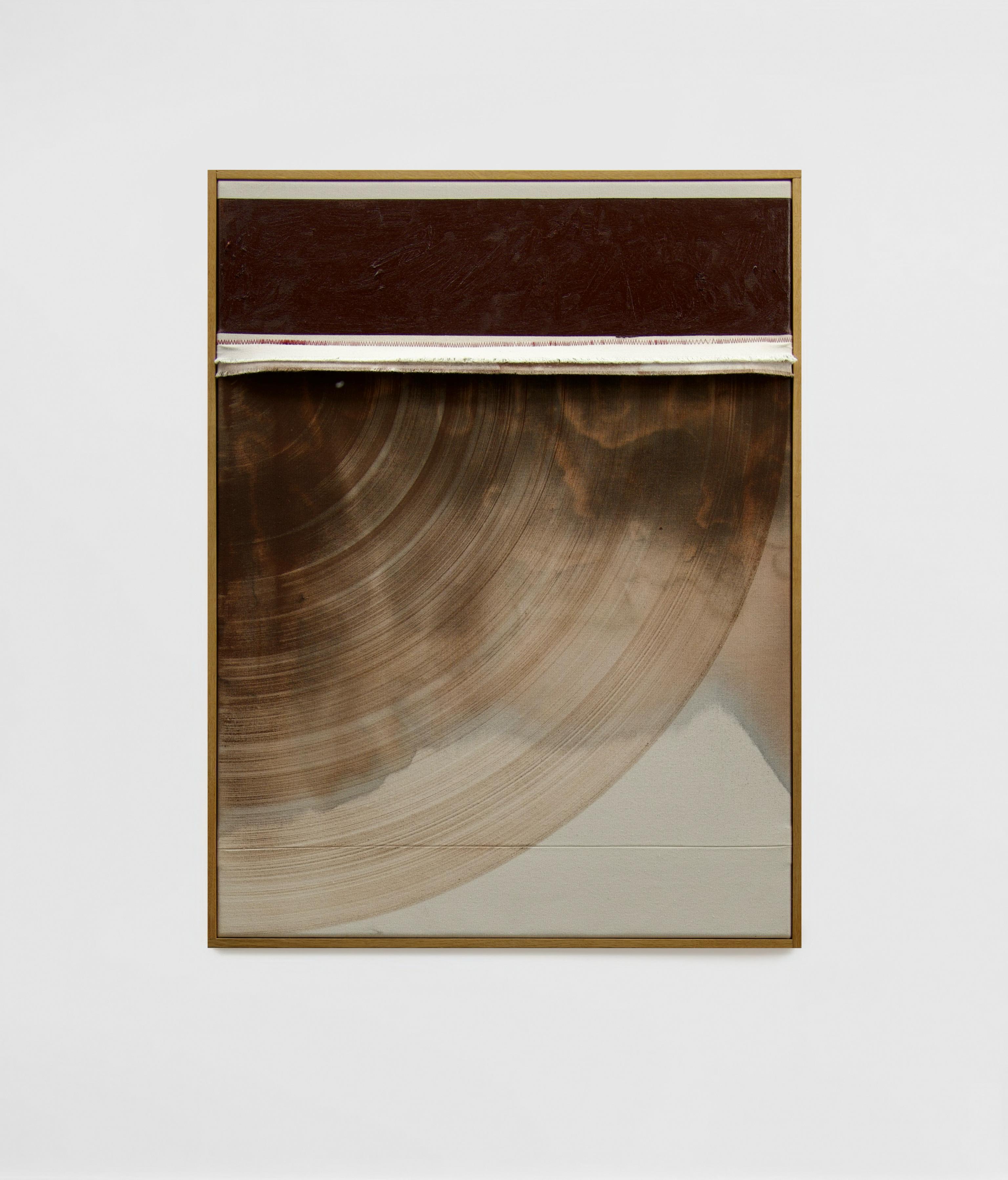 Mark Ebert Løvendahl Peinture abstraite minimaliste rouge foncé sur toile de coton en vente 4