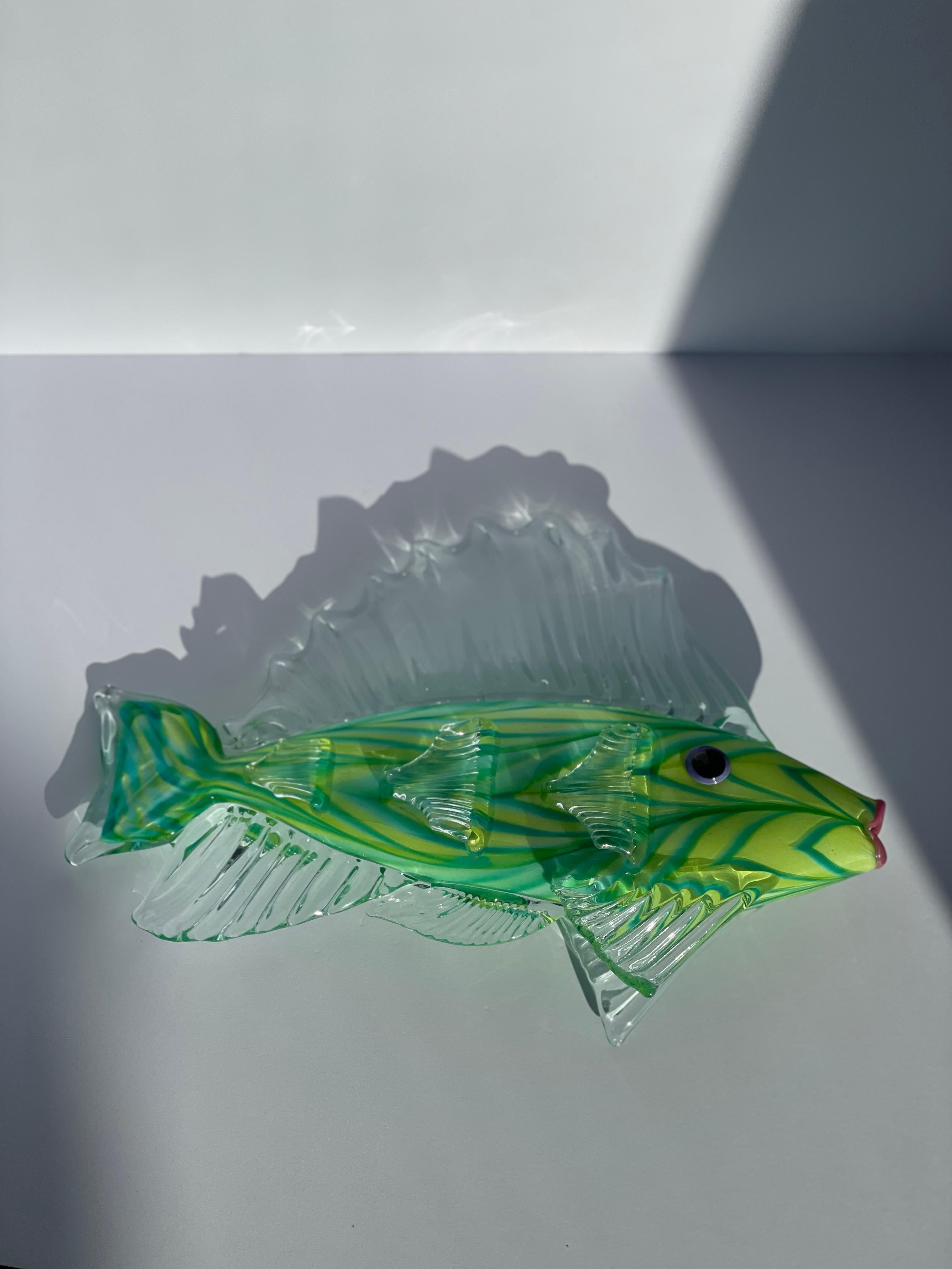 Mark Eckstrand Escultura de Pez Arte Acuario de Cristal Océano Playa Decoración Náutica en venta 2