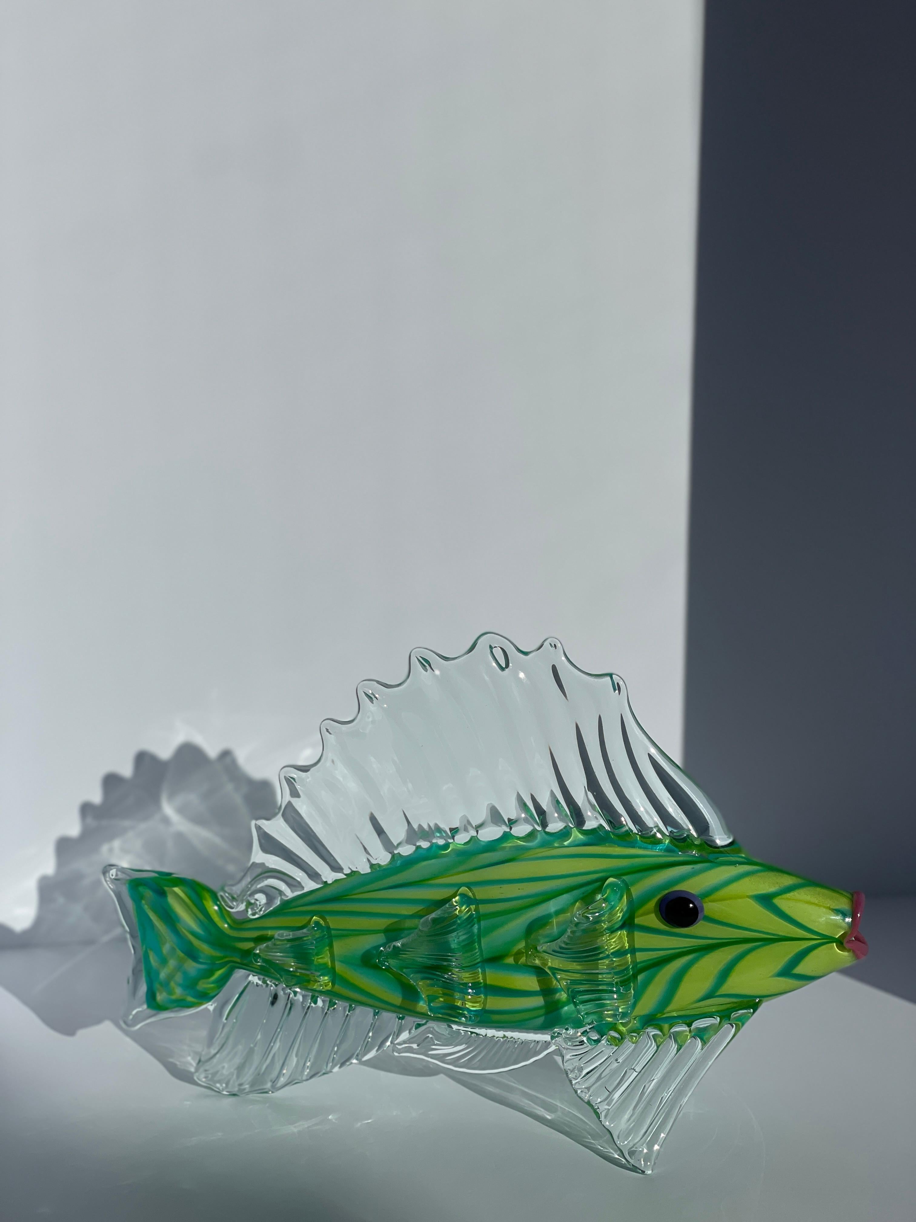 Mark Eckstrand Escultura de Pez Arte Acuario de Cristal Océano Playa Decoración Náutica Vidrio en venta
