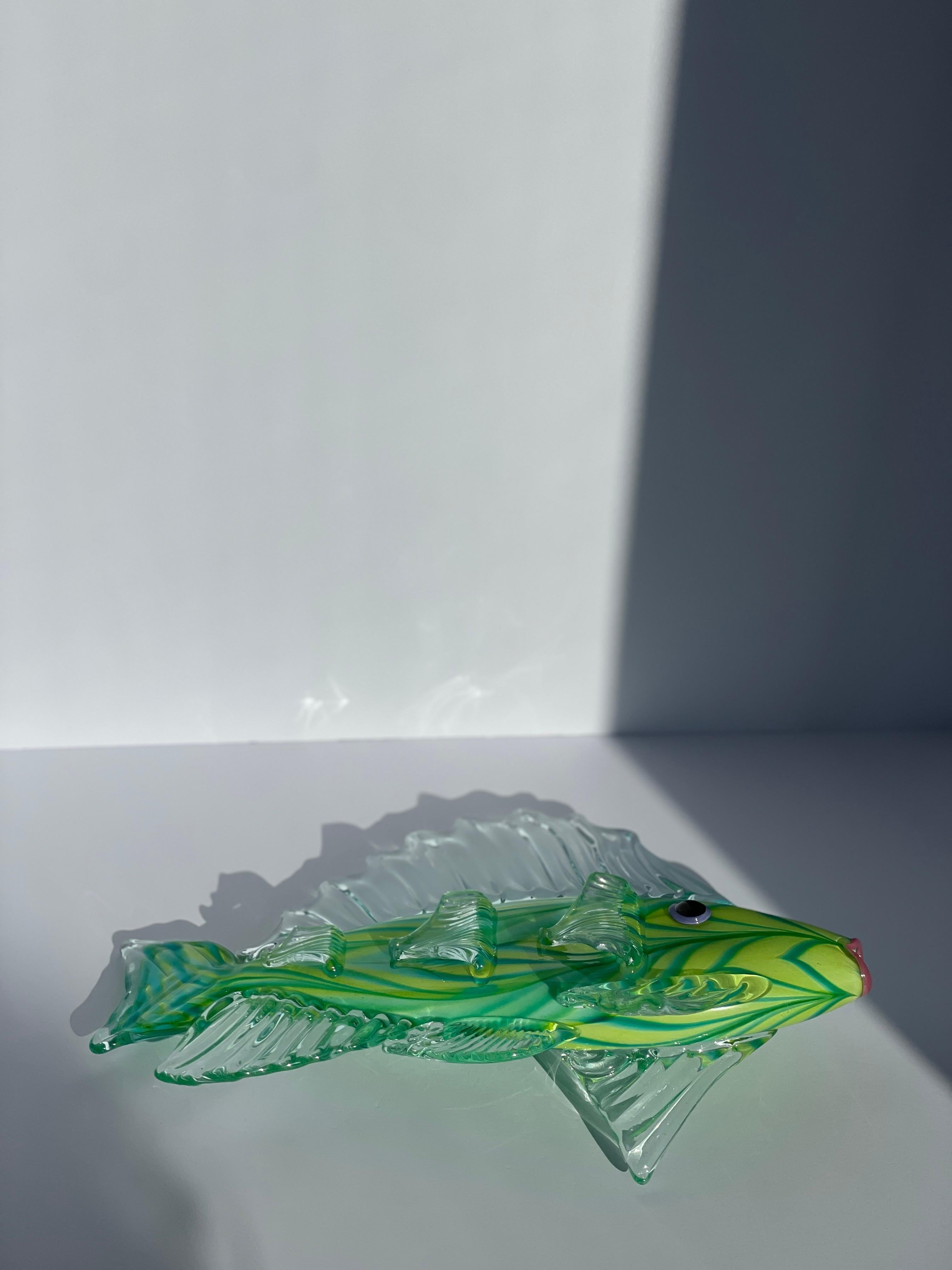 Mark Eckstrand Escultura de Pez Arte Acuario de Cristal Océano Playa Decoración Náutica en venta 1