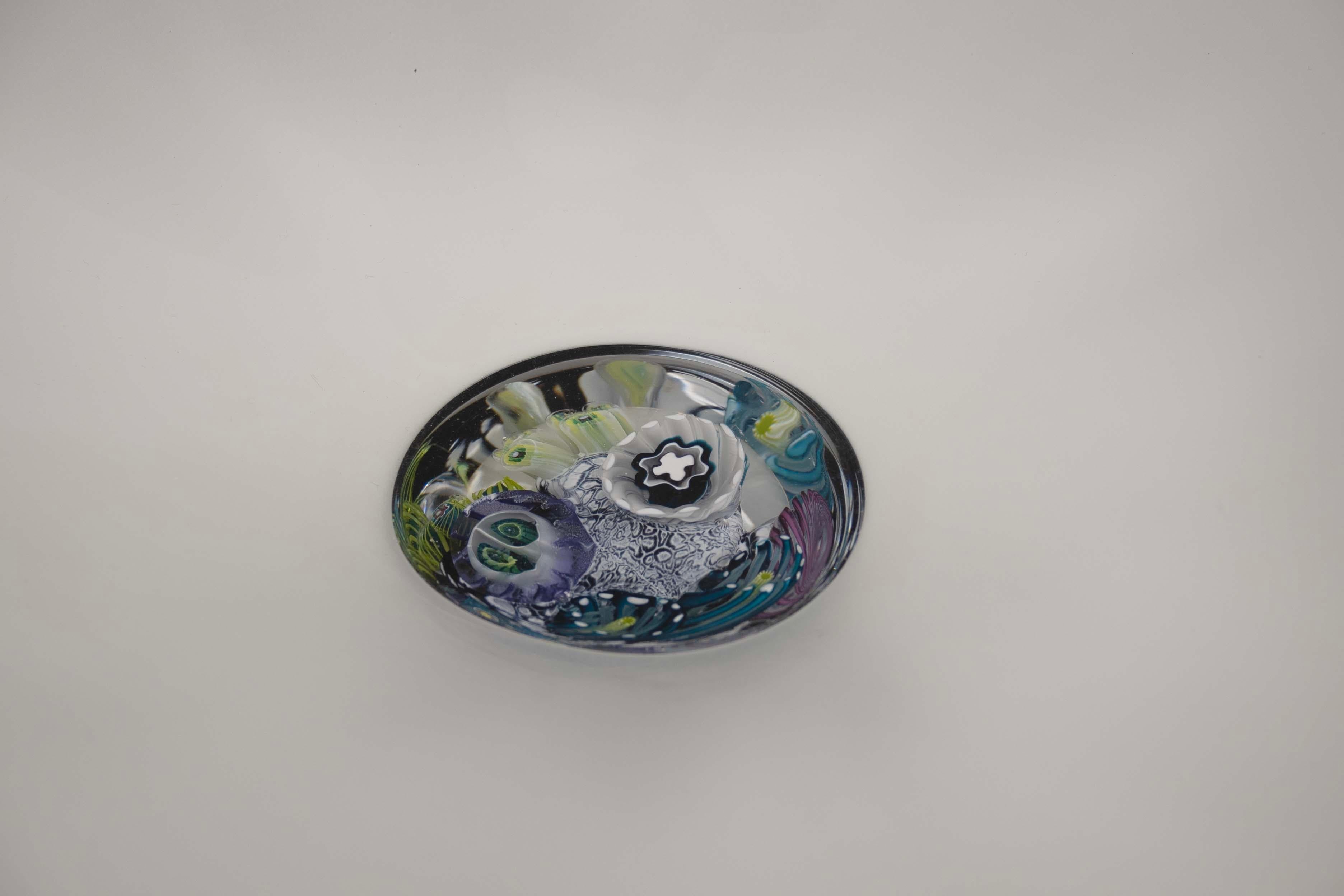 Verre brun Mark Eckstrand Signé Contemporary Hand Blown Glass Sea Inspired Sculpture 1990 en vente