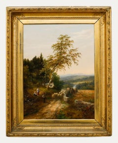 Mark Edwin Dockree (fl.1856-1901) - Framed Oil, A Country Path Near Strathardle