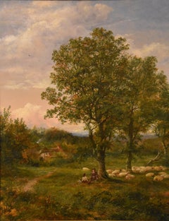 Oil Painting by Mark Edwin Dockree "Pastoral scene near Dedham"