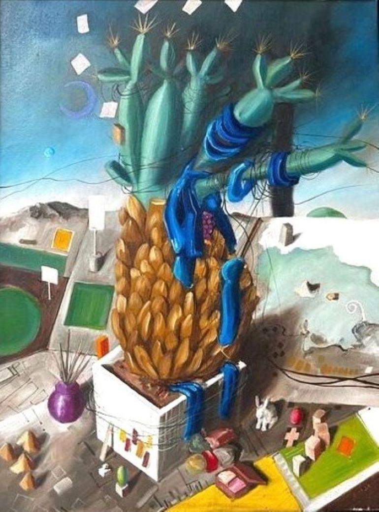 Mark England Abstract Painting - Miniature Tree of Life