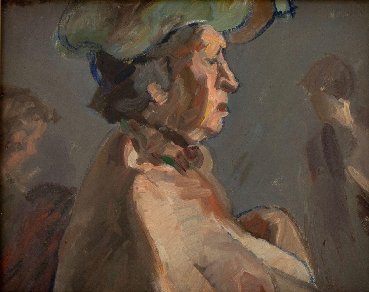 Portrait d'une femme nue - Painting de Mark Farmer
