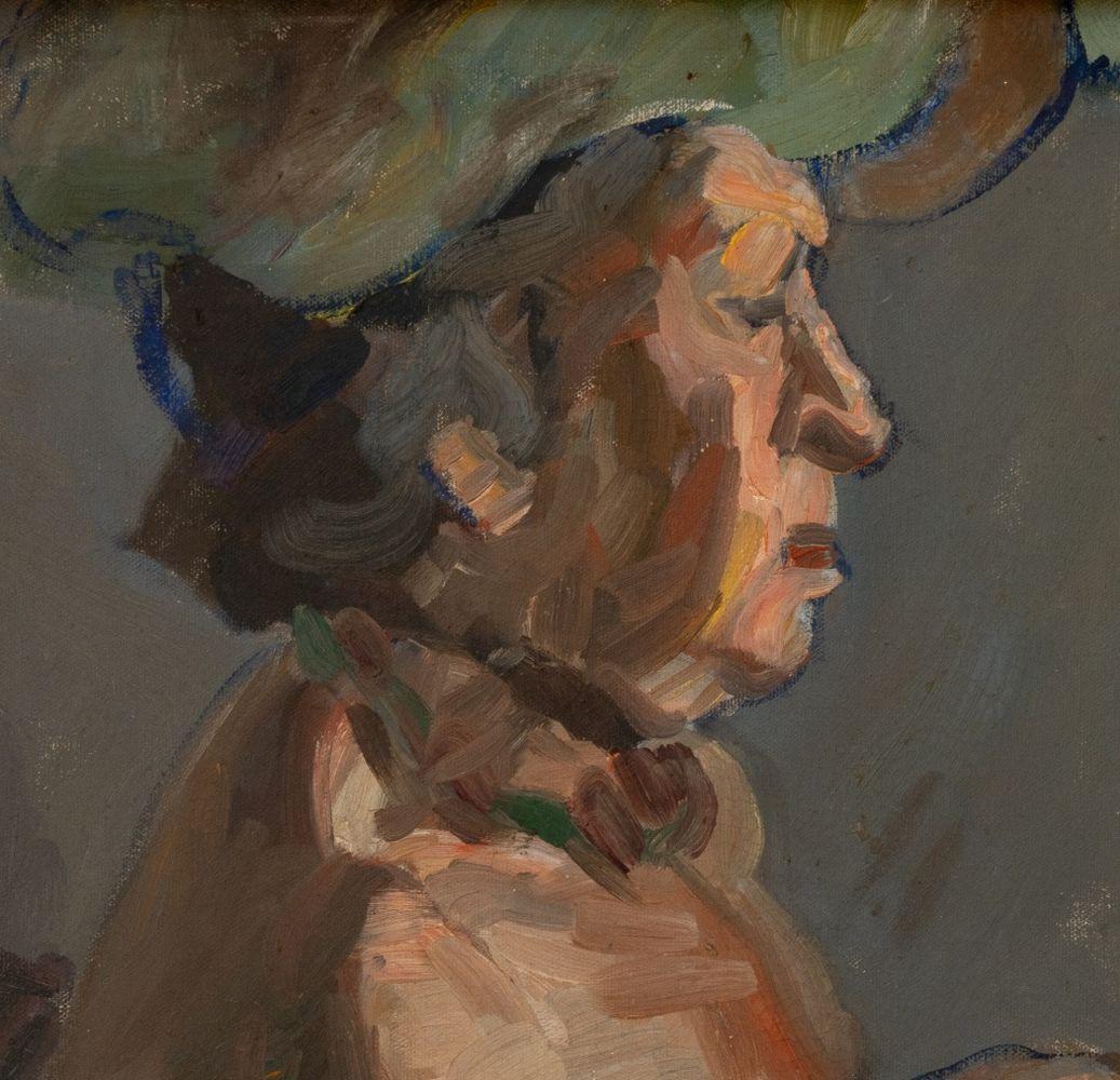 Portrait d'une femme nue - Impressionnisme Painting par Mark Farmer