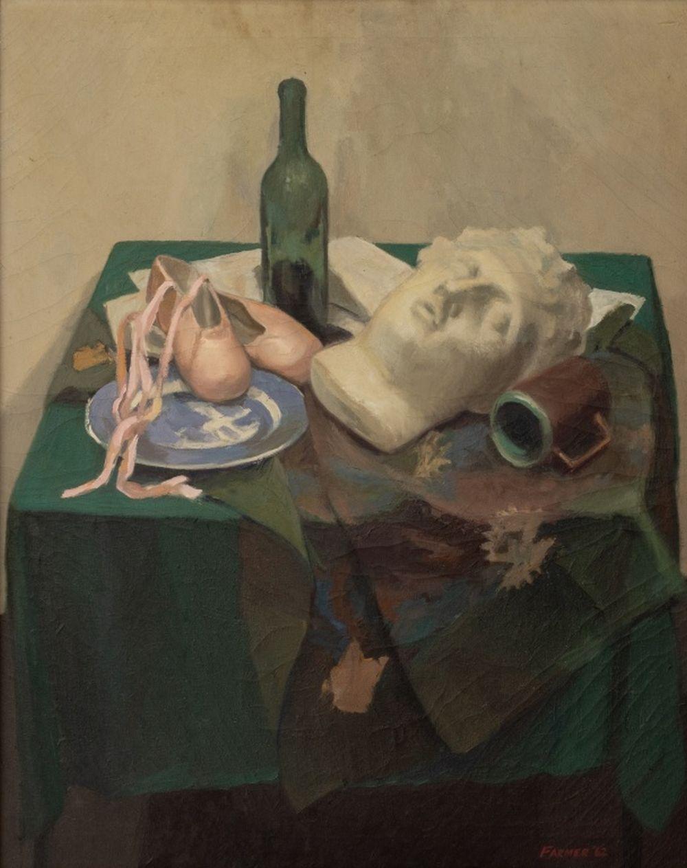Still Life with Ballet Shoes - Painting by Mark Farmer