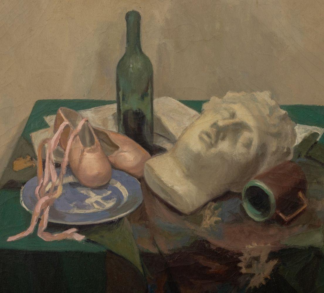 Still Life with Ballet Shoes - Post-Impressionist Painting by Mark Farmer