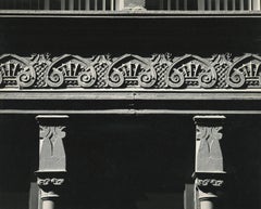 untitled, vintage black and white print of exterior molding and architecture NYC