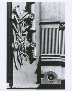 untitled, vintage black and white print of NYC building exterior & architecture