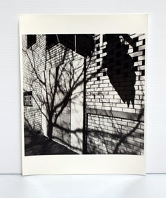 untitled, vintage black and white print of NYC street and building exterior