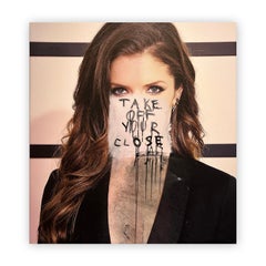 "Take Off Your Close" Neutral Toned Abstract Contemporary Mixed Media Painting