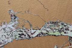 "The Descent" Abstract Gold and Multicolor Acrylic Painting