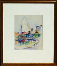 Mark Freeman Disegno a tecnica mista - Chinatown New York