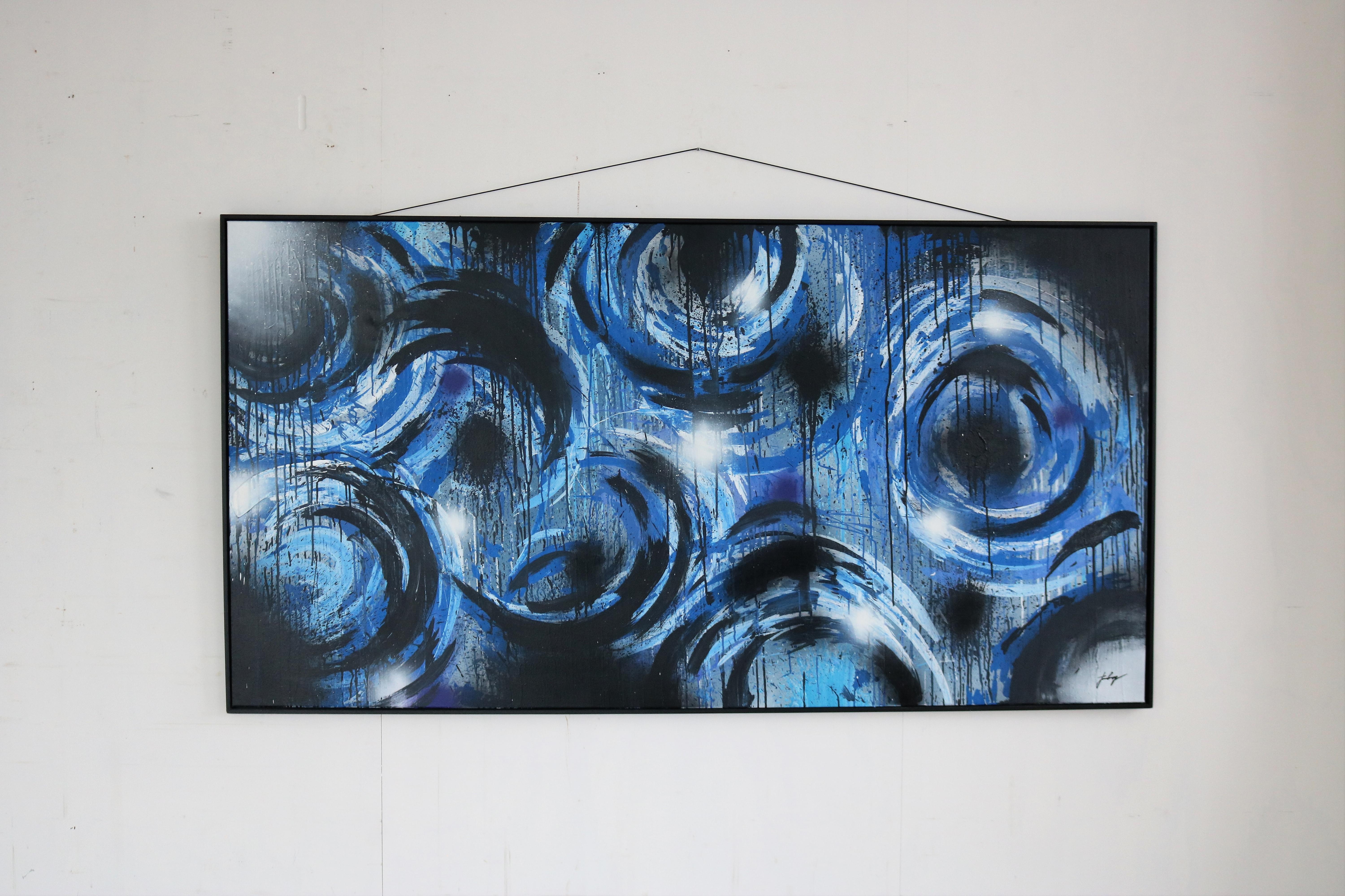 Mark Gaardbo Dahl Tronborg (20./21. Jahrhundert). 

Gemischte Medien auf Leinwand. 

Unterschrieben. Tronborg. 

110 x 210 cm (112 x 213 cm).